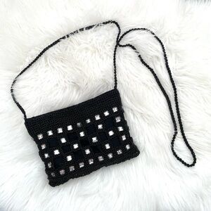 90s Beaded Crossbody Bag – Vintage Boho Glam, Festival-Ready Statement